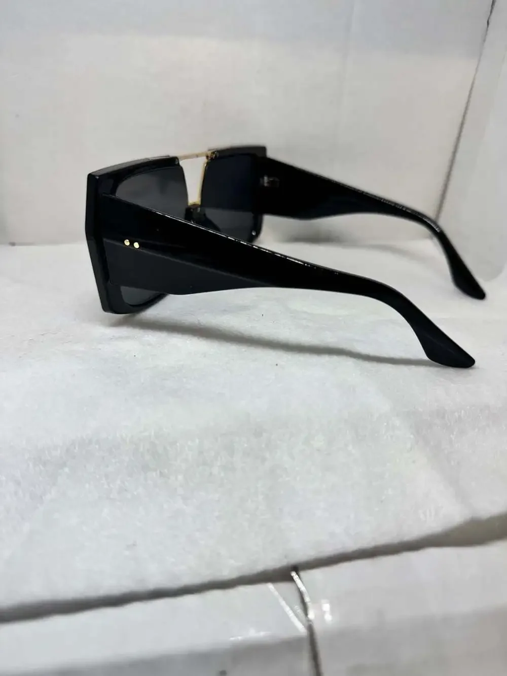 Marc Louis M6151 Oversized Square Sunglasses with Gold Tone Double Bridge